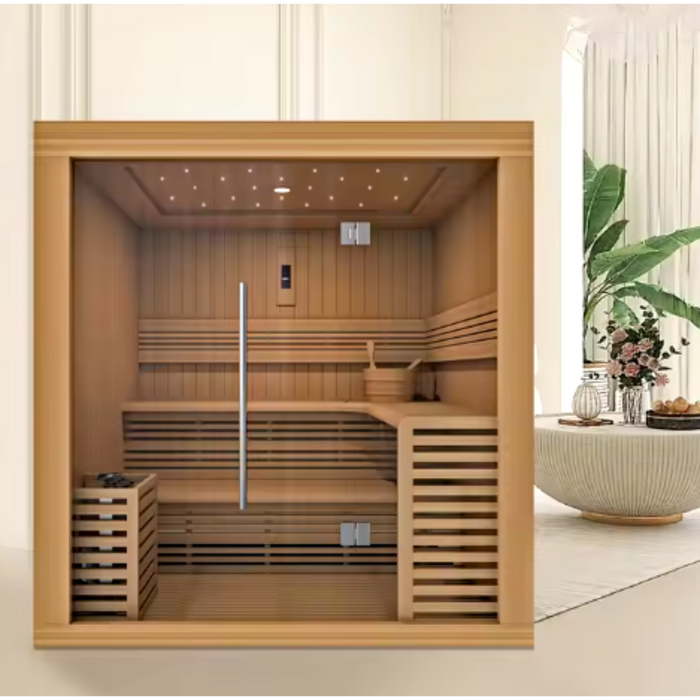 RelaxHaven 4-Person Wood Sauna